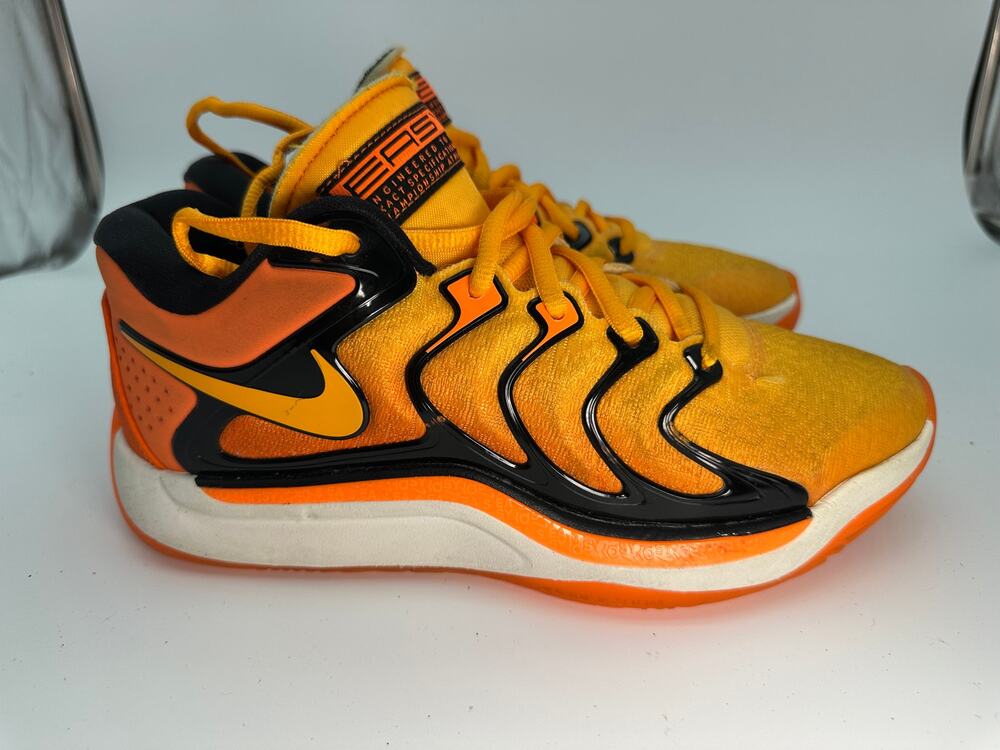 Nike KD 17 FJ9487-800 Athletic Sneaker Men's 7 Orange Mesh Training Basketball